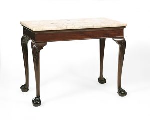 Sideboard Table Charleston, South Carolina 1750-1765 Mahogany, cypress, and marble HOA: 30 1/4"; WOA: 40"; DOA: 22 3/4" Funds courtesy of the Hanes, Short, Melchor and Kaufman families (3163)