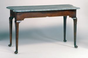Marble Top Sideboard Table Anthony Hay (active 1751 – 1766) and Shop Williamsburg, Virginia 1750 – 1755 Cherry, maple, yellow pine, marble HOA: 28”, WOA: 49”, DOA: 23" MESDA Purchase Fund (4013)